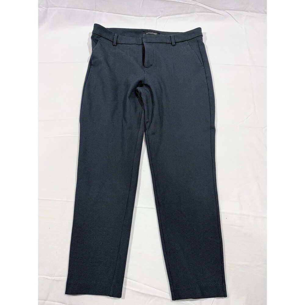 Liverpool Women's Navy Dress Pants Size 14/32 Excellent Preowned